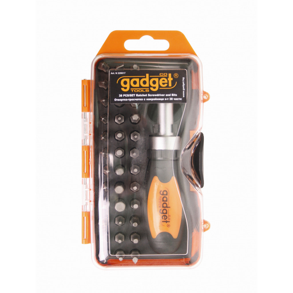 Отвертка-тресчотка с накрайници к-т 38 части GADGET Gadget BGShopping.net