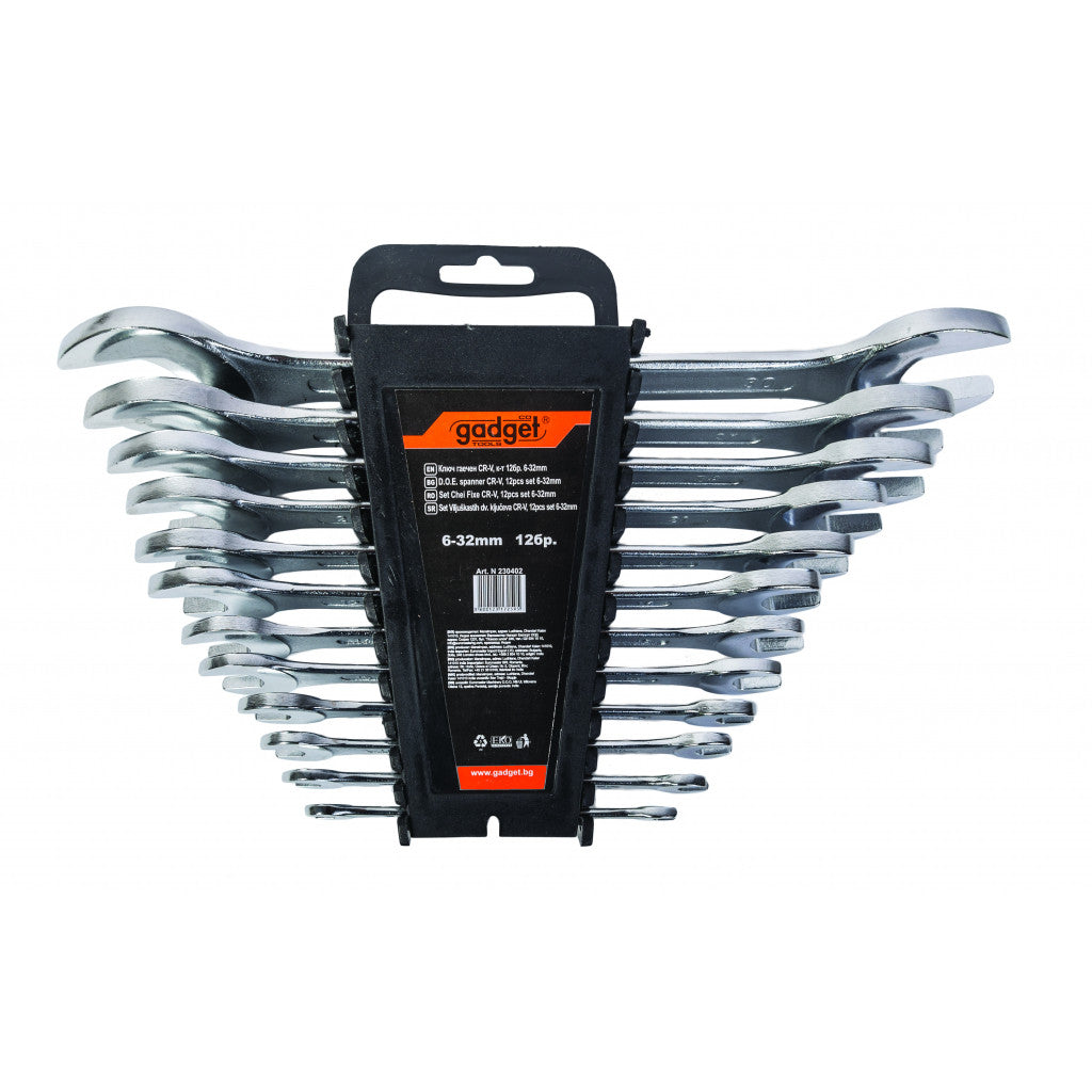 Ключ гаечен CR-V к-т 12бр. 6-32mm на стойка GADGET Gadget BGShopping.net