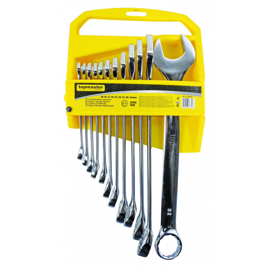 Ключ звездогаечен к-т 12бр 10-32mm CR-V Topmaster Professional хенгер Top Master Pro BGShopping.net