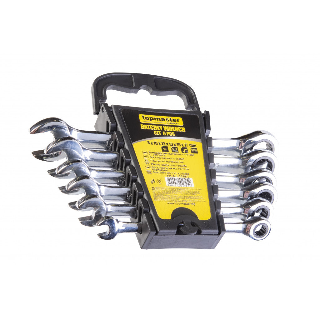 Ключ звeздогаечен с тресчотка к-т 6бр. 8-17mm CR-V Topmaster Professional Top Master Pro BGShopping.net