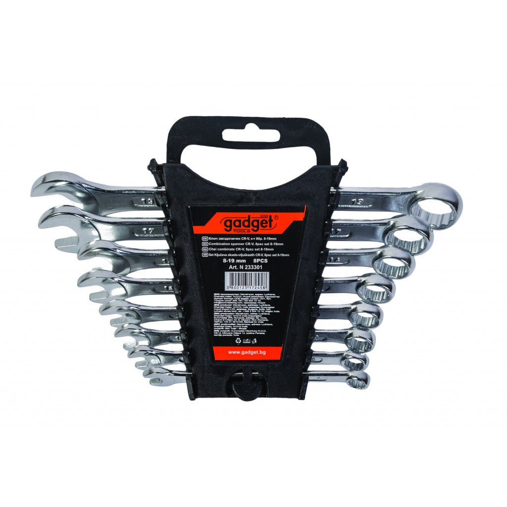 Ключ звездогаечен CR-V к-т 8бр. 8-19mm на стойка GADGET Gadget BGShopping.net