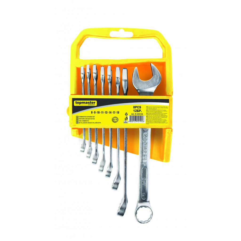 Ключ звездогаечен к-т 8бр 8-19mm CR-V PRESS Topmaster Professional Top Master Pro BGShopping.net