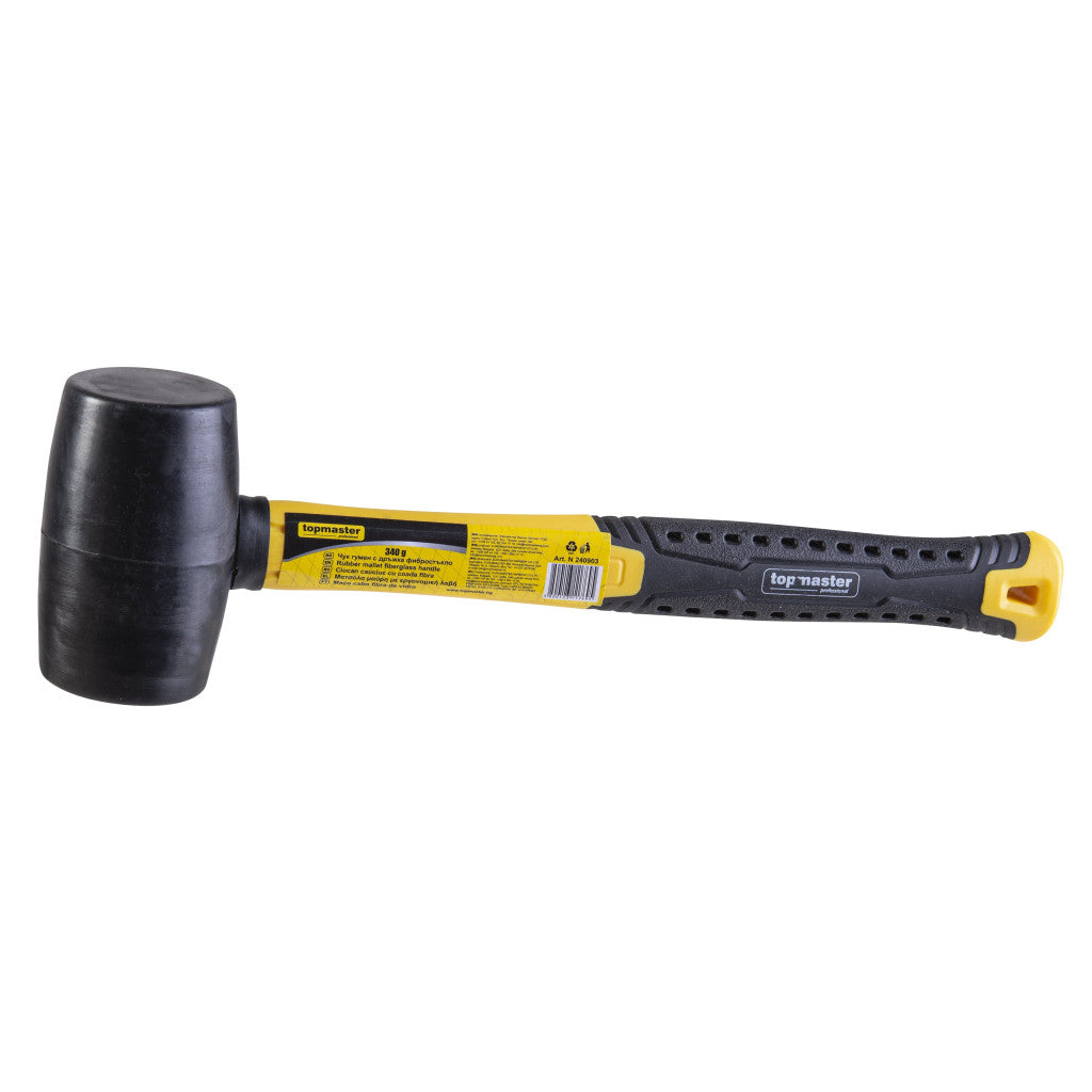 Чук гумен дръжка фибростъкло 340g Topmaster Professional Top Master Pro BGShopping.net