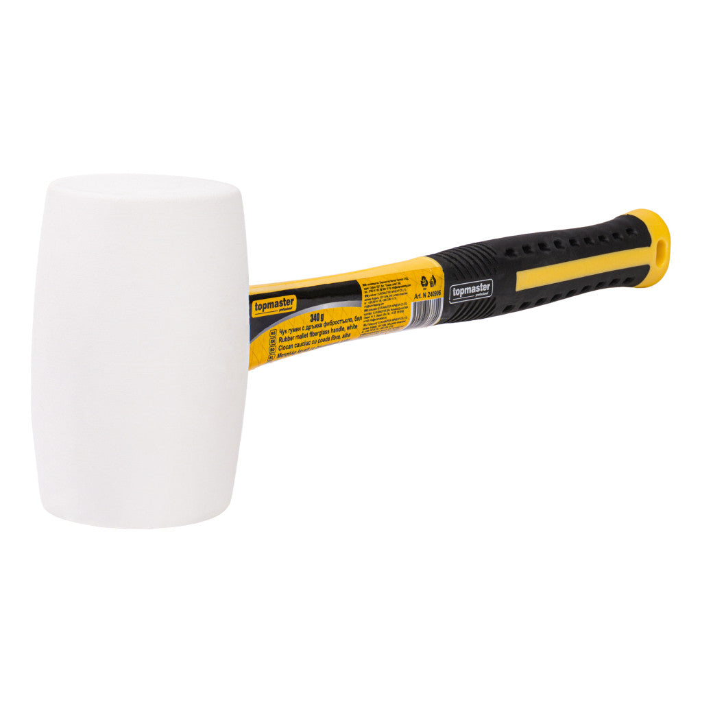 Чук гумен дръжка фибростъкло 340g бял Topmaster Professional Top Master Pro BGShopping.net