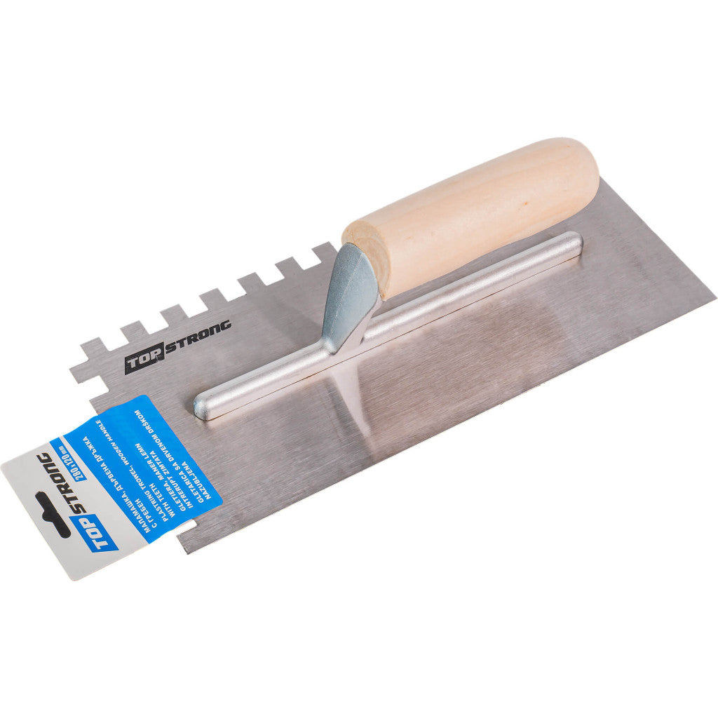 Маламашка дървена дръжка 280х120mm с гребен TopStrong – Top Strong