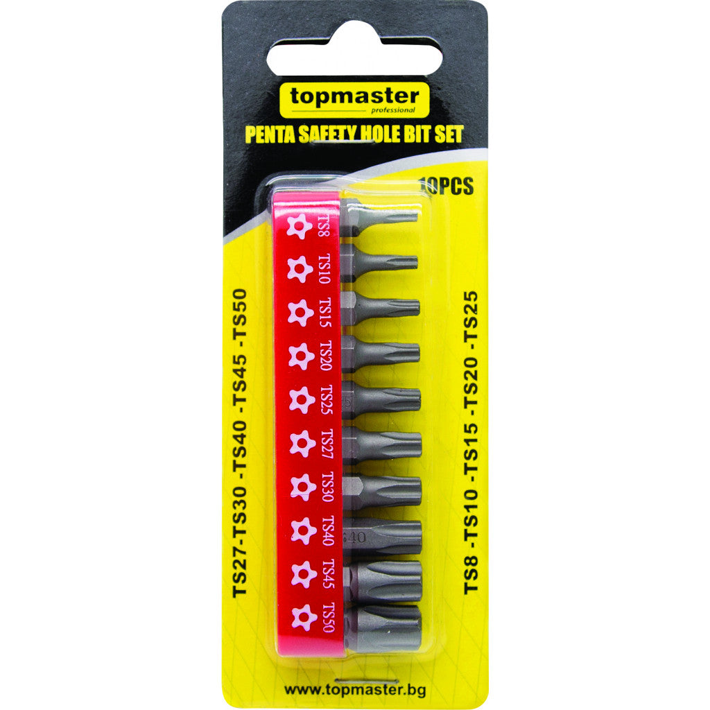 Накрайници пентаграм к-т 1/4"10бр размери TS8-50 Topmaster Professional – Top Master Pro