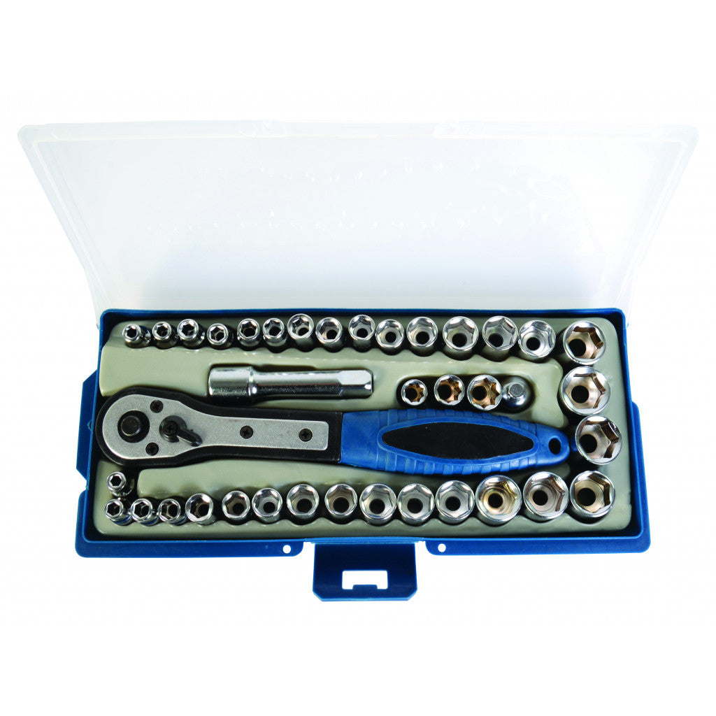 Тресчотка с вложки к-т 39 части 1/4" & 3/8" 4-15mm Basic Skillco – Basic