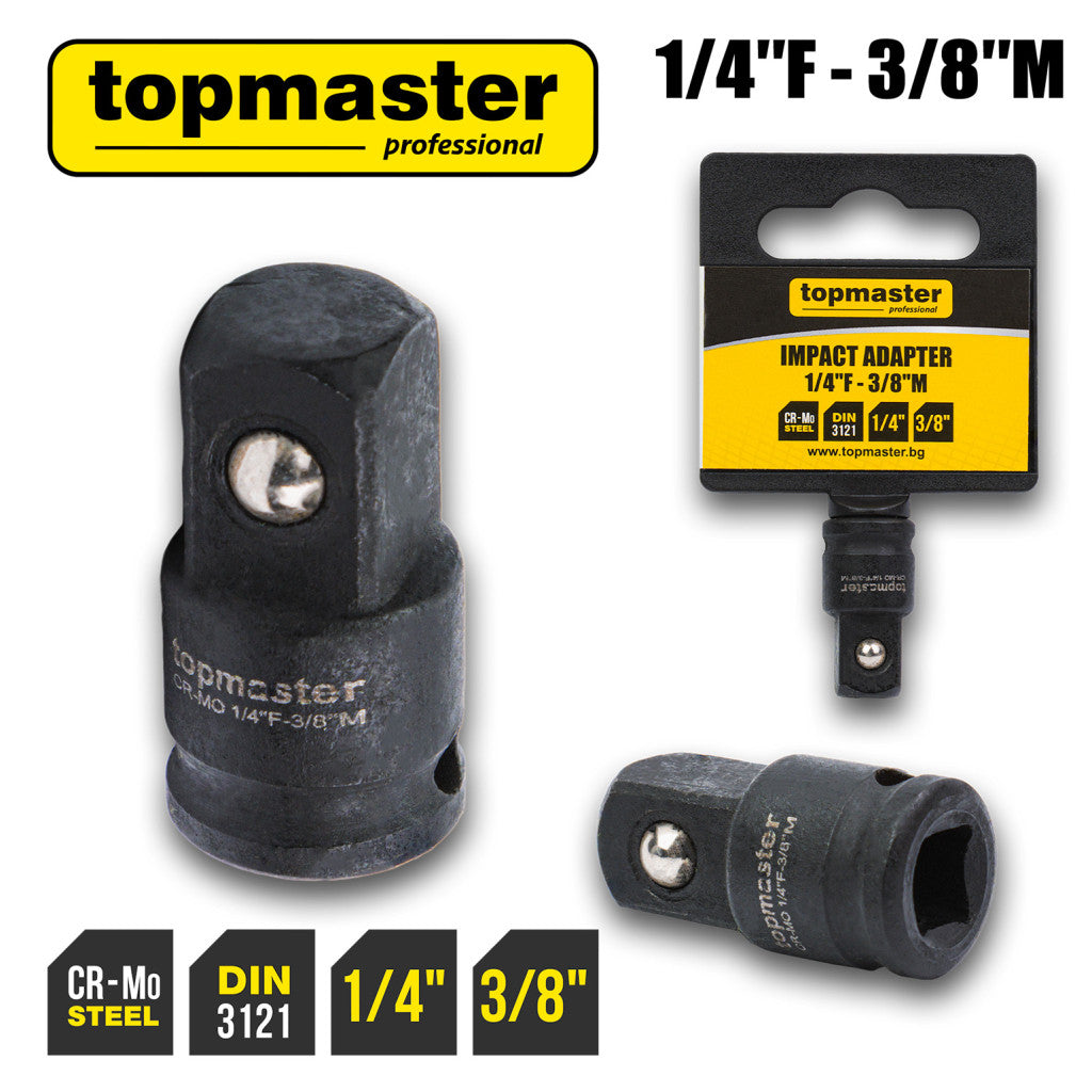 Адаптер ударен 1/4F-3/8M TMP Top Master Pro - BGShopping.net
