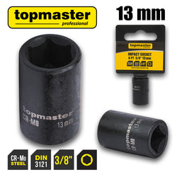 Вложка ударна 6 стенна 3/8"х13mm TMP – Top Master Pro