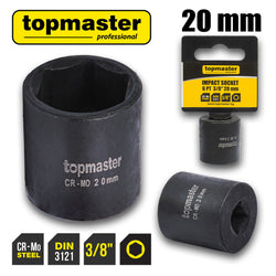 Вложка ударна 6 стенна 3/8"х20mm TMP – Top Master Pro