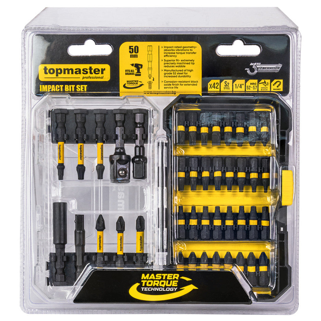 Комплект ударни битове 42 части Topmaster Professional – Top Master Pro
