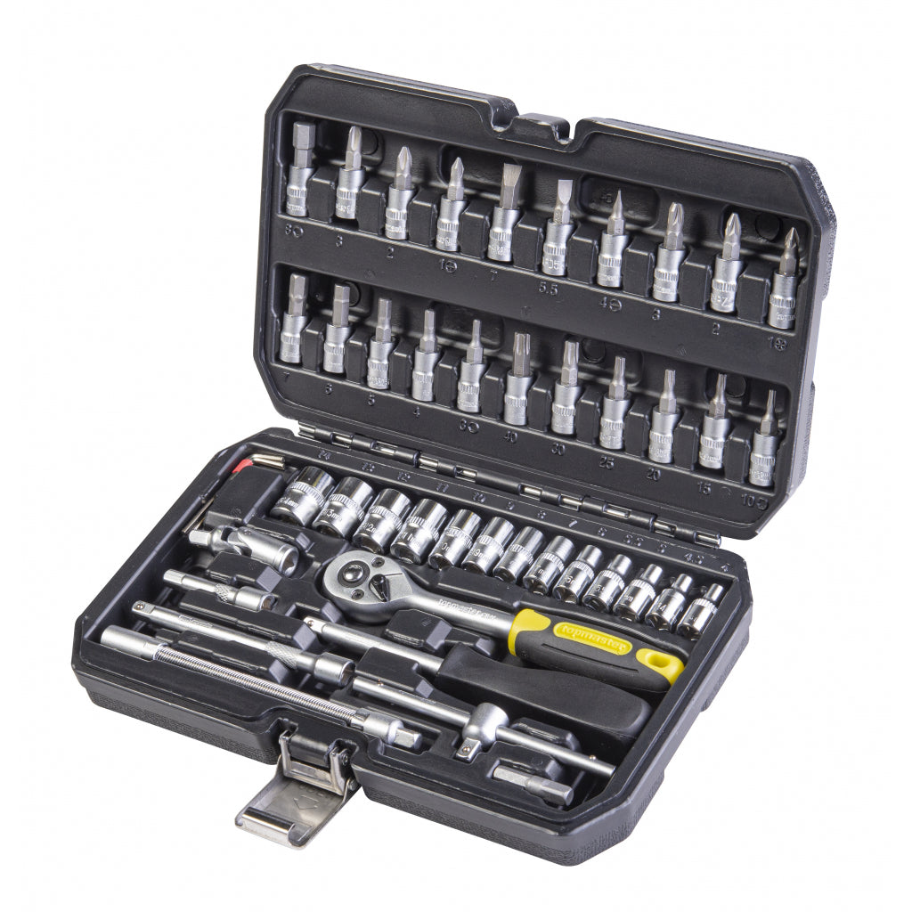 К-кт инструменти 46 части 1/4" CR-V първо поколение Topmaster Professional