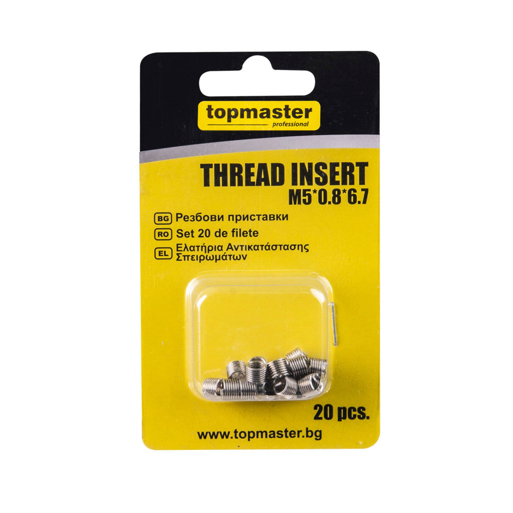 Резбови приставки M5*0.8*6.7, 20бр. Topmaster Professional – Top Master Pro