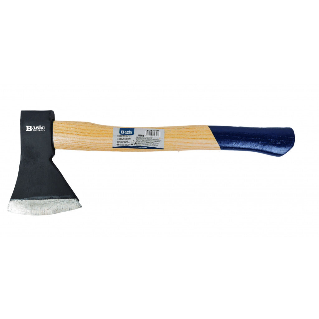Брадва дървена дръжка 1250g 70cm Basic Skillco – Basic