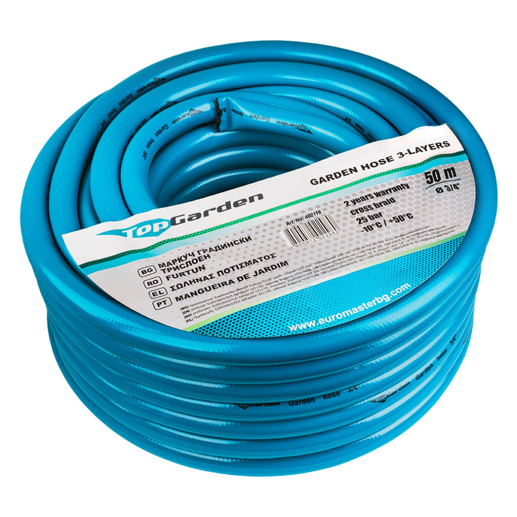 Маркуч градински трислоен 3/4" TG – Top Garden