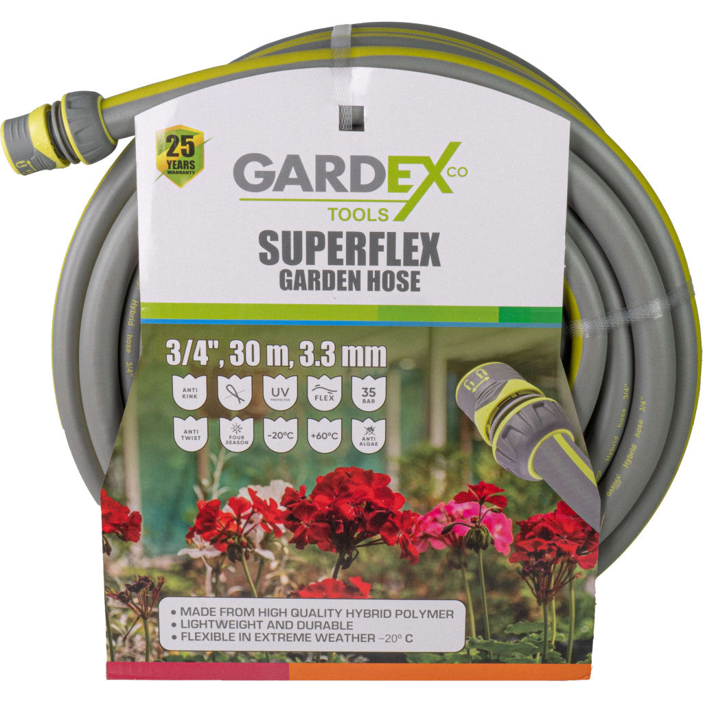Маркуч градински SUPERFLEX 3/4", 30m, 3.3mm GARDEX – Gardex