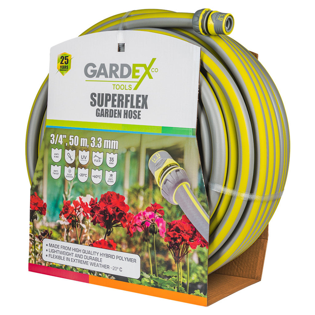 Маркуч градински SUPERFLEX 3/4", 50m, 3.3mm GARDEX – Gardex