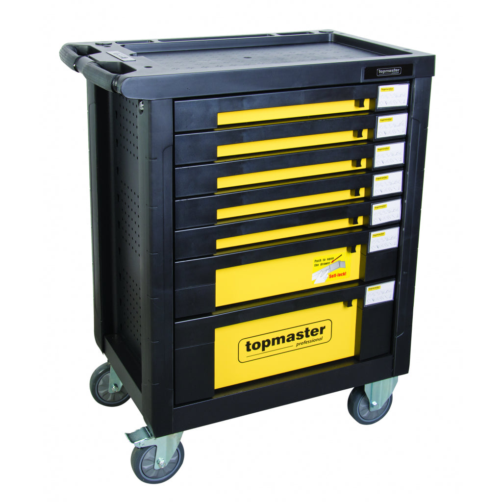 Количка за инструменти 7 чекмеджета 220 части Topmaster Professional