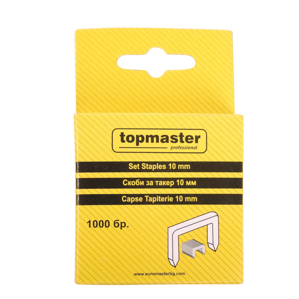 Скоби за такер 10mm / кутия 1000бр Topmaster Professional – Top Master Pro