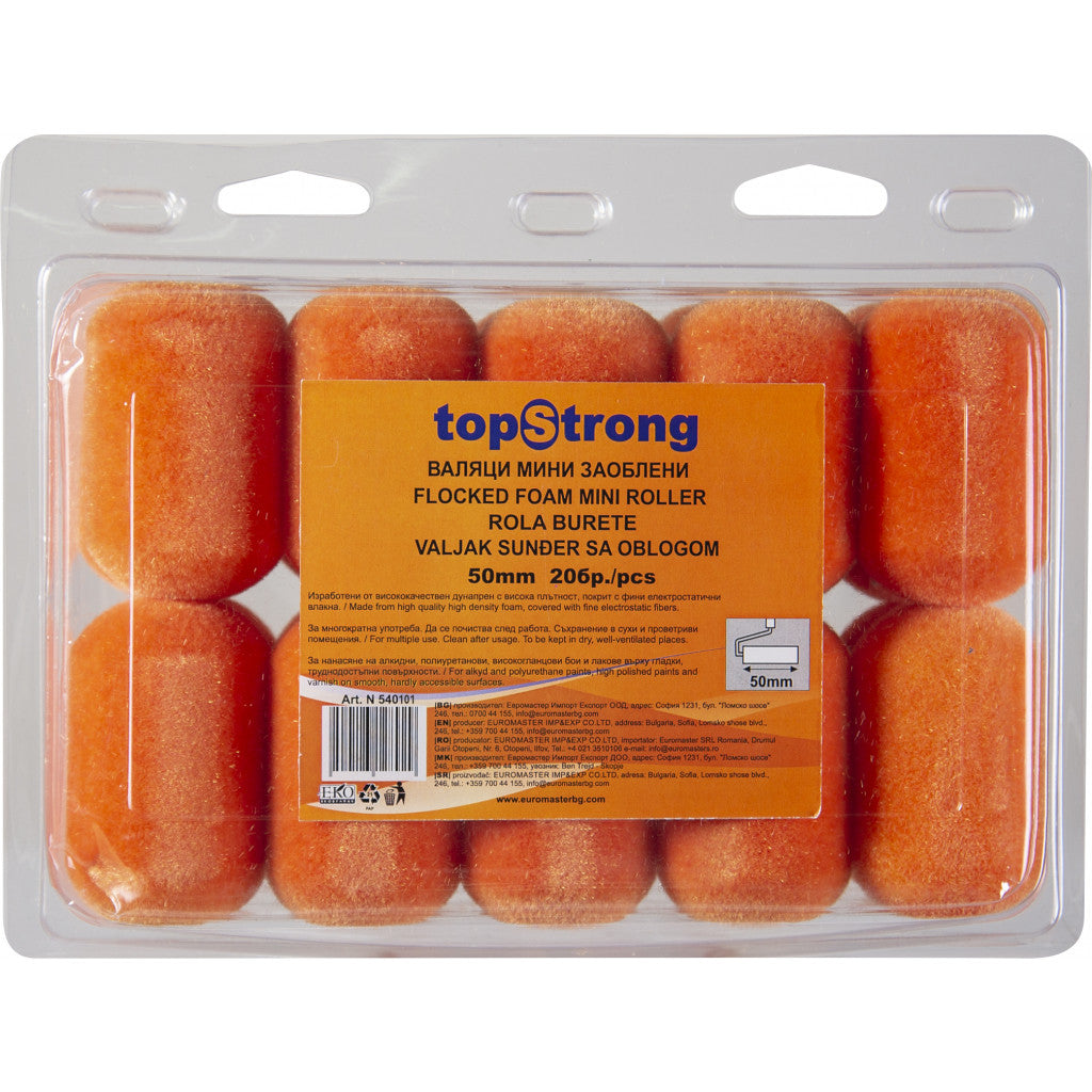 Валяк мини заоблени 50mm стек 20бр. TopStrong – Top Strong