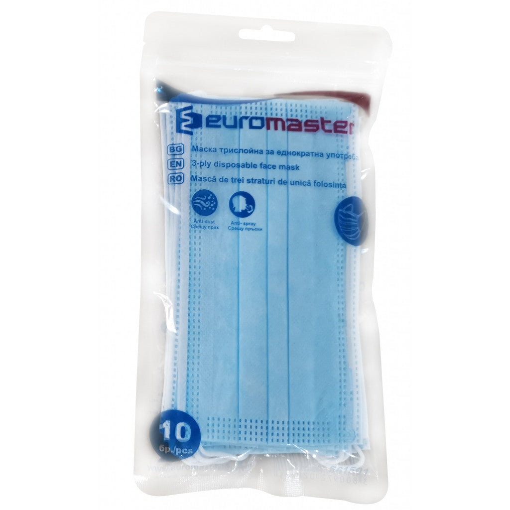 Маска трислойна еднократна к-т 10 бр. EM TopStrong – Top Strong