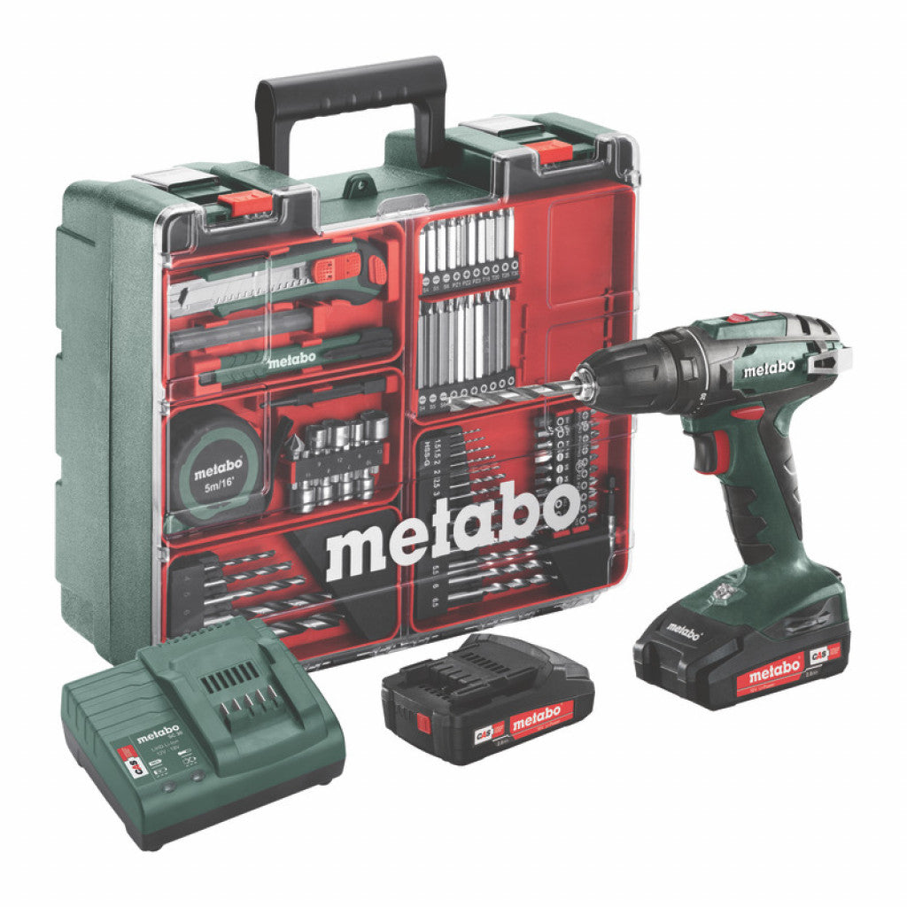 Винтоверт акум. 18V 48Nm METABO BS 18 SET 2x2.0AH Metabo - BGShopping.net