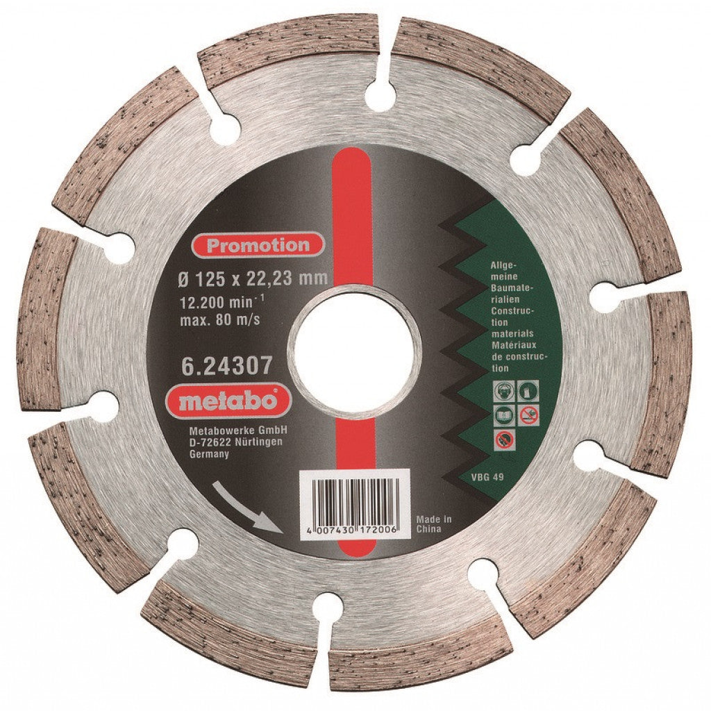 Диамантен диск 125X22.2mm универсален Metabo BGShopping.net
