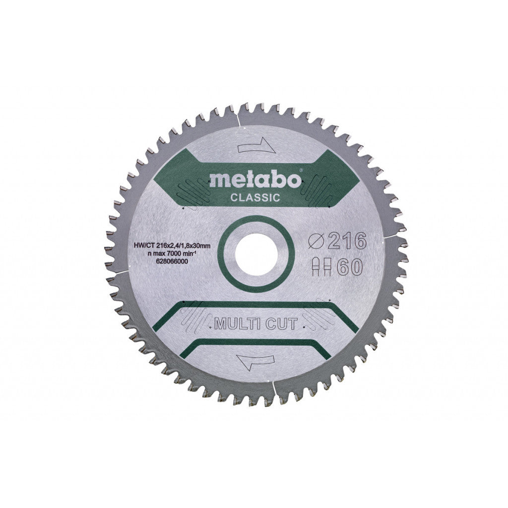 Диск за циркуляр 216x2.4x30mm 60 FZ/TZ 5° neg Metabo BGShopping.net