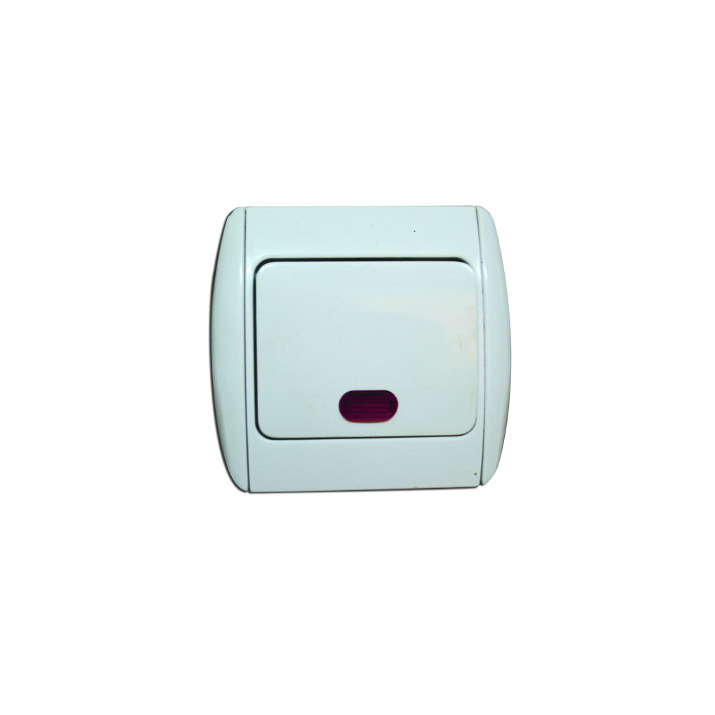 Ключ единичен светещ бял MAKALON MK-SW05 Makalon - BGShopping.net