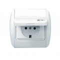 Контакт с капак бял MAKALON MK-SC05 Makalon - BGShopping.net