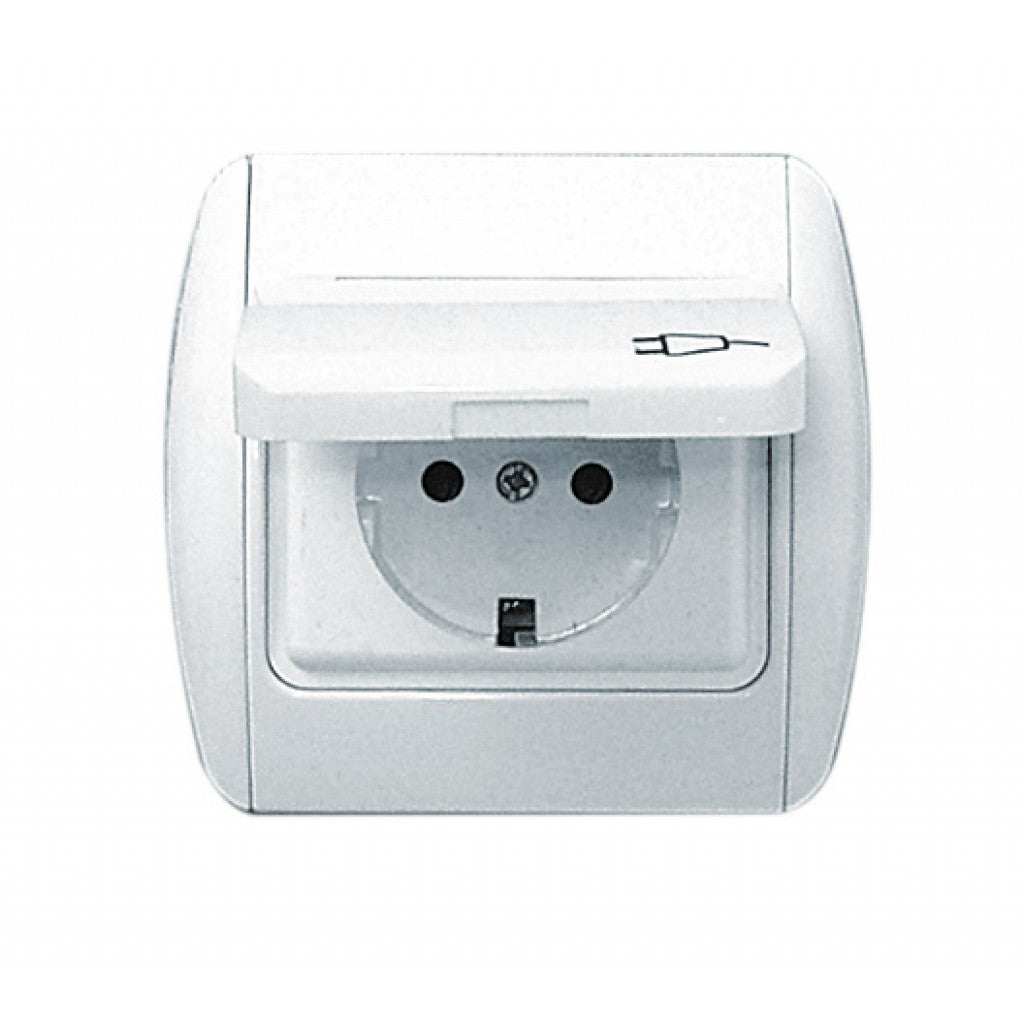 Контакт с капак бял MAKALON MK-SC05 Makalon - BGShopping.net