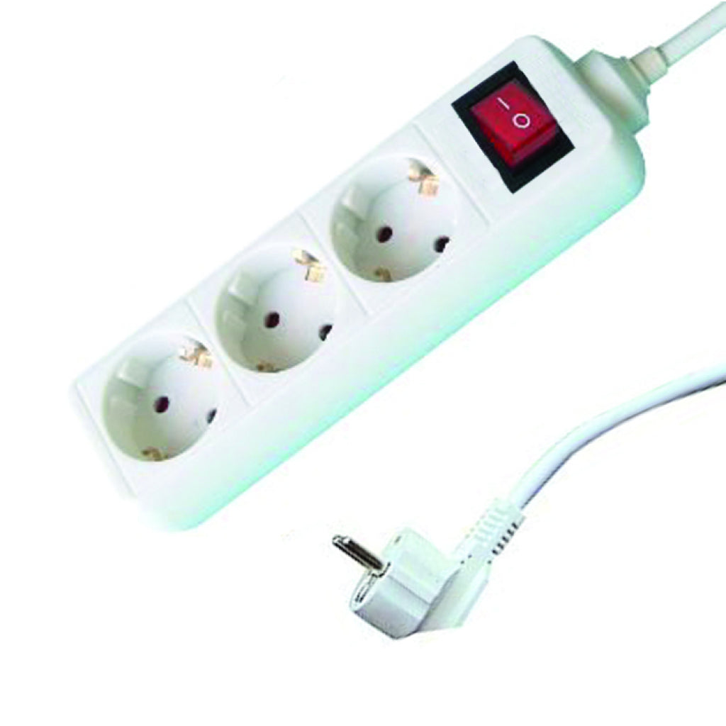 Разклонител 3 гнезда с кабел 5.0m х1.5mm2 с ключMK