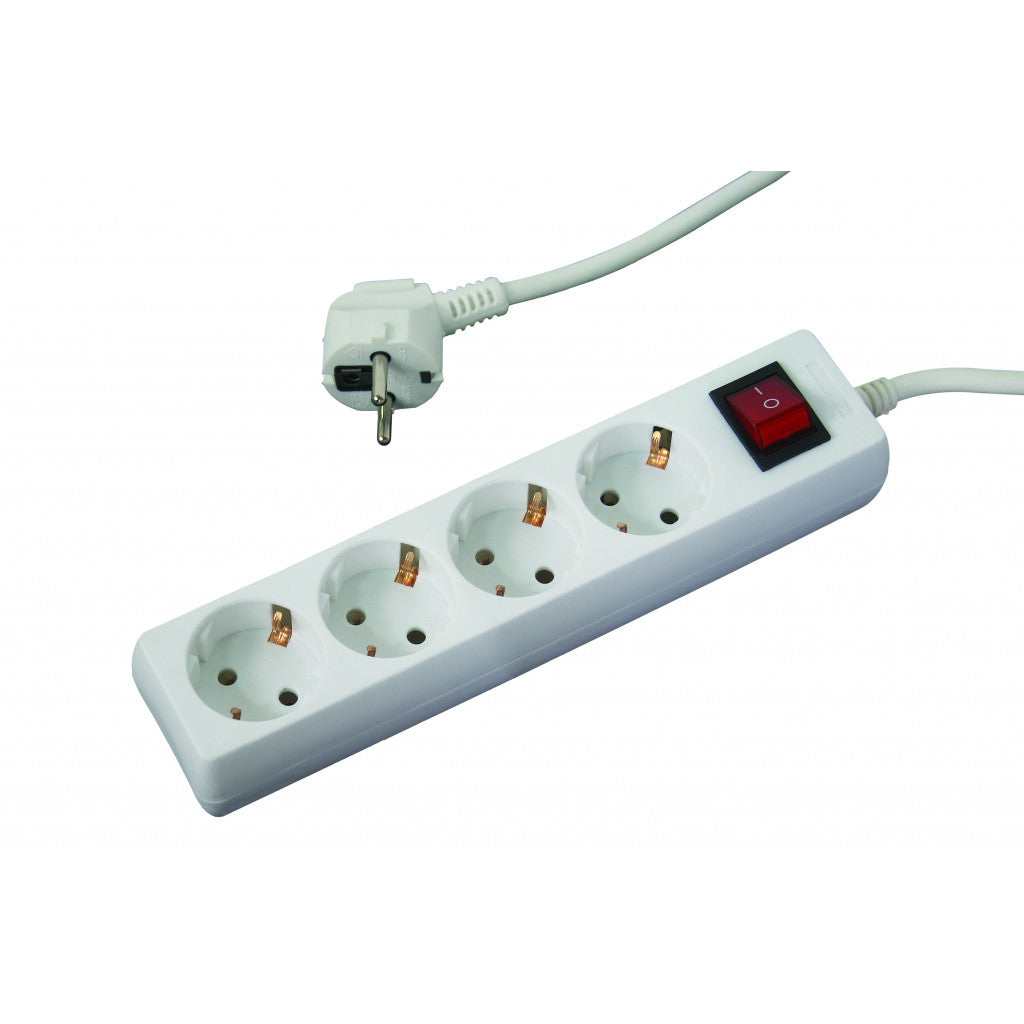 Разклонител 4 гнезда с кабел 1.5m х1.5mm2 с ключ MK – Makalon