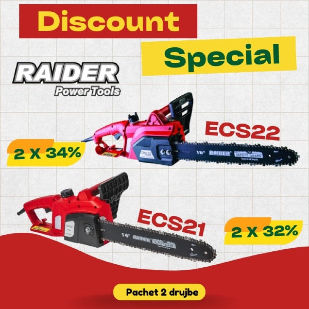 Pachet promo - 2 buc.RD-ECS21 & 2 buc.RD-ECS22 Raider Power Tools - BGShopping.net