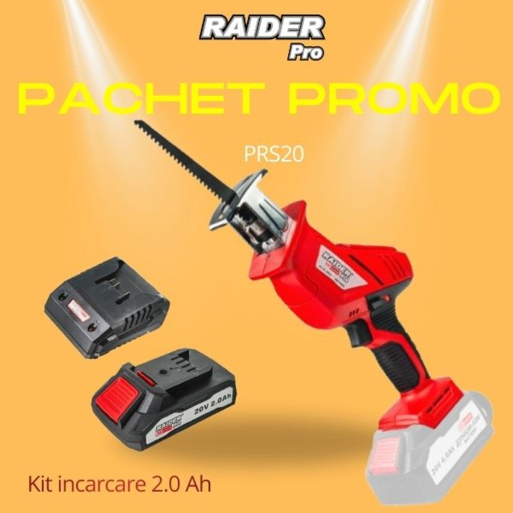 Pachet promo - RDP-PRS20 & Set incarcator si baterie 2Ah Raider Pro - BGShopping.net