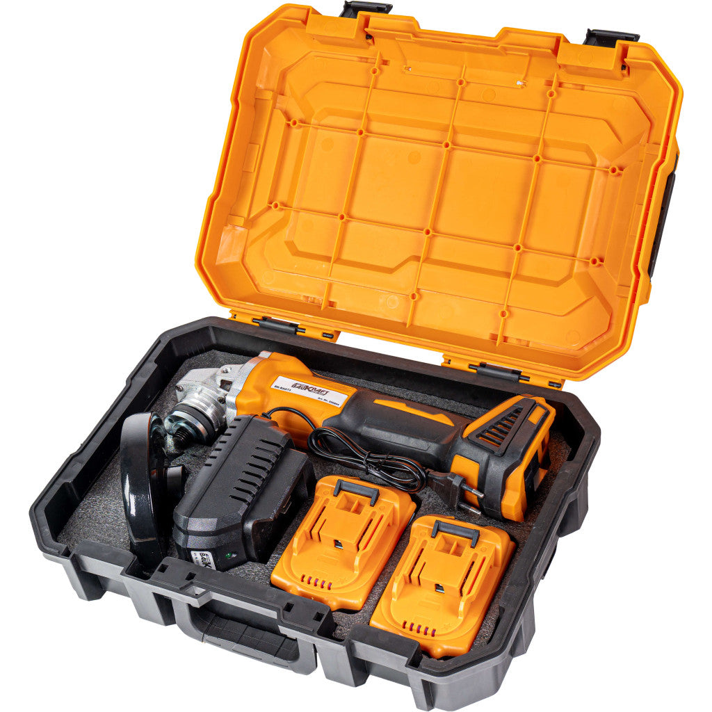 Ъглошлайф безчетков Ø125mm 18V 2x4Ah куфар BAUKRAFT BK-BAG73 - снимка 2