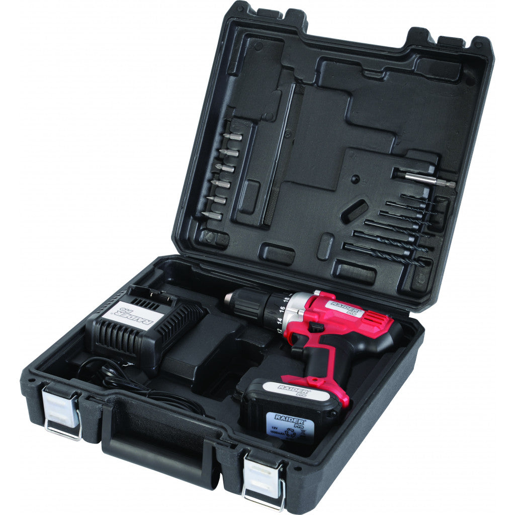 Бормашина акум. Li-ion 12V 2-ск. 2000mAh 1h 26Nm RAIDER PRO RDP-CDL08L - снимка 2