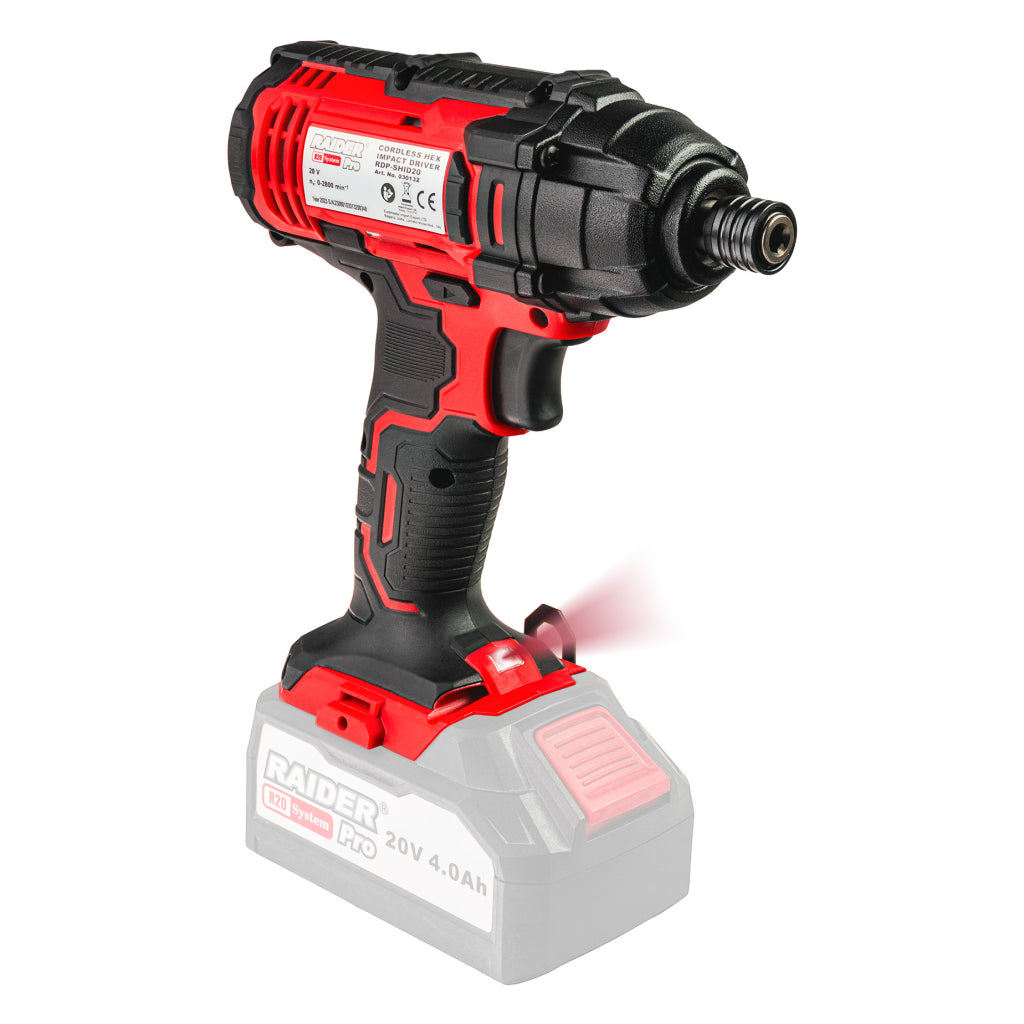 R20 Винтоверт ударен акум. Li-ion 1/4" 180Nm Solo RAIDER PRO RDP-SHID20 - снимка 2