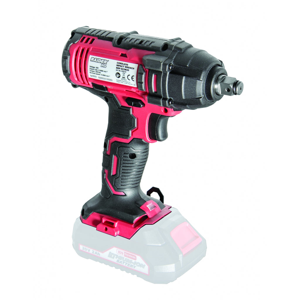 R20 Гайковерт ударен акум. Li-ion 1/2" 250Nm Solo RAIDER PRO RDP-SCIW20 - снимка 2