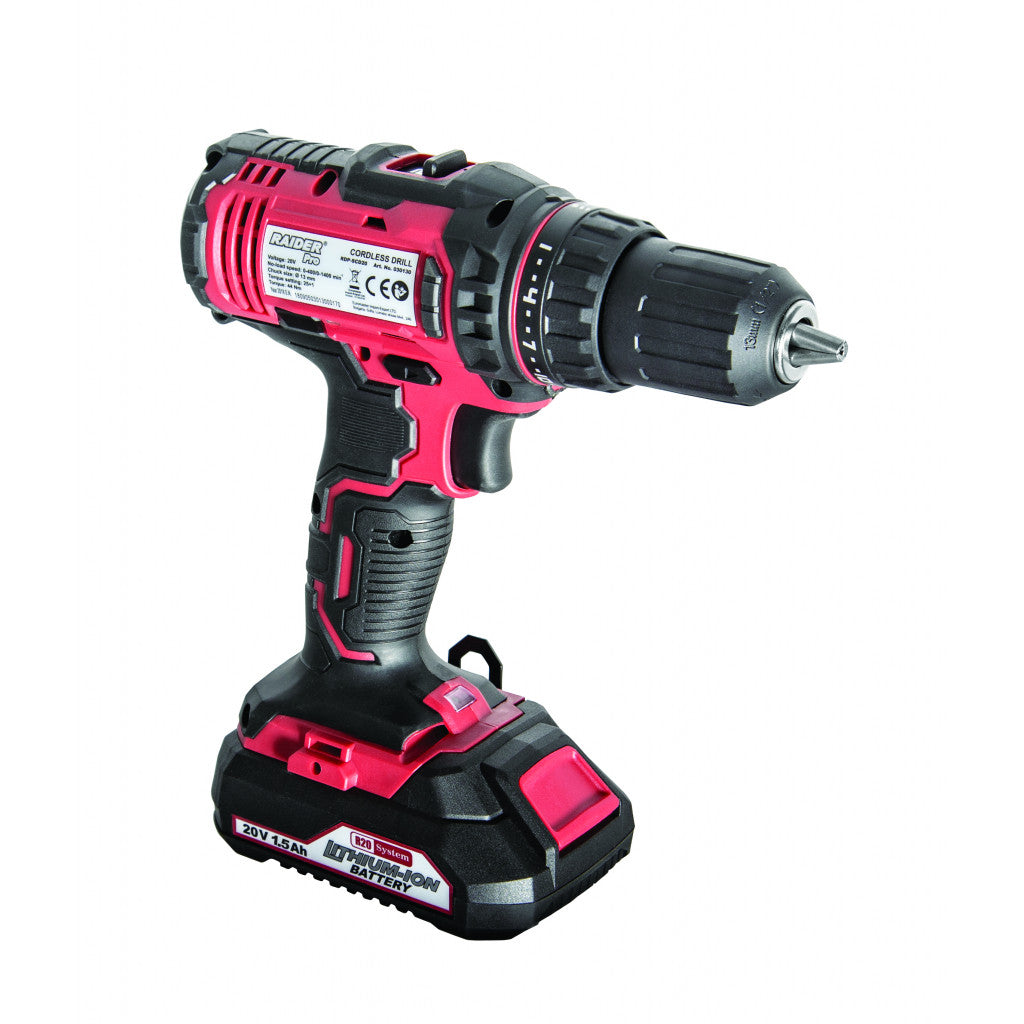 R20 Бормашина акум. Li-ion 2-ск. 13mm 44Nm RAIDER PRO RDP-SCD20 - снимка 2