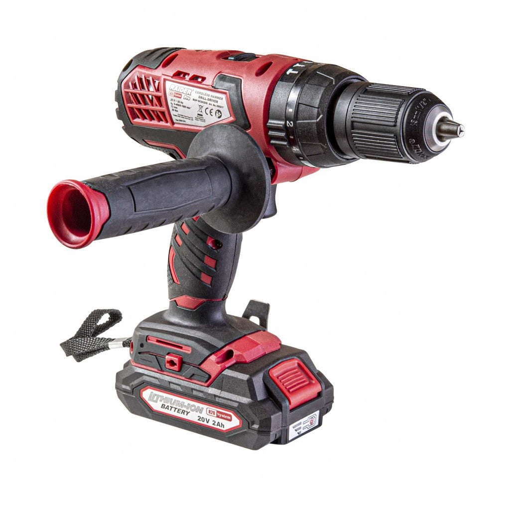 R20 Бормашина акум. 2-ск. 13mm 50Nm 20V 2x2Ah 1h RAIDER PRO RDP-SCDI20S - снимка 2