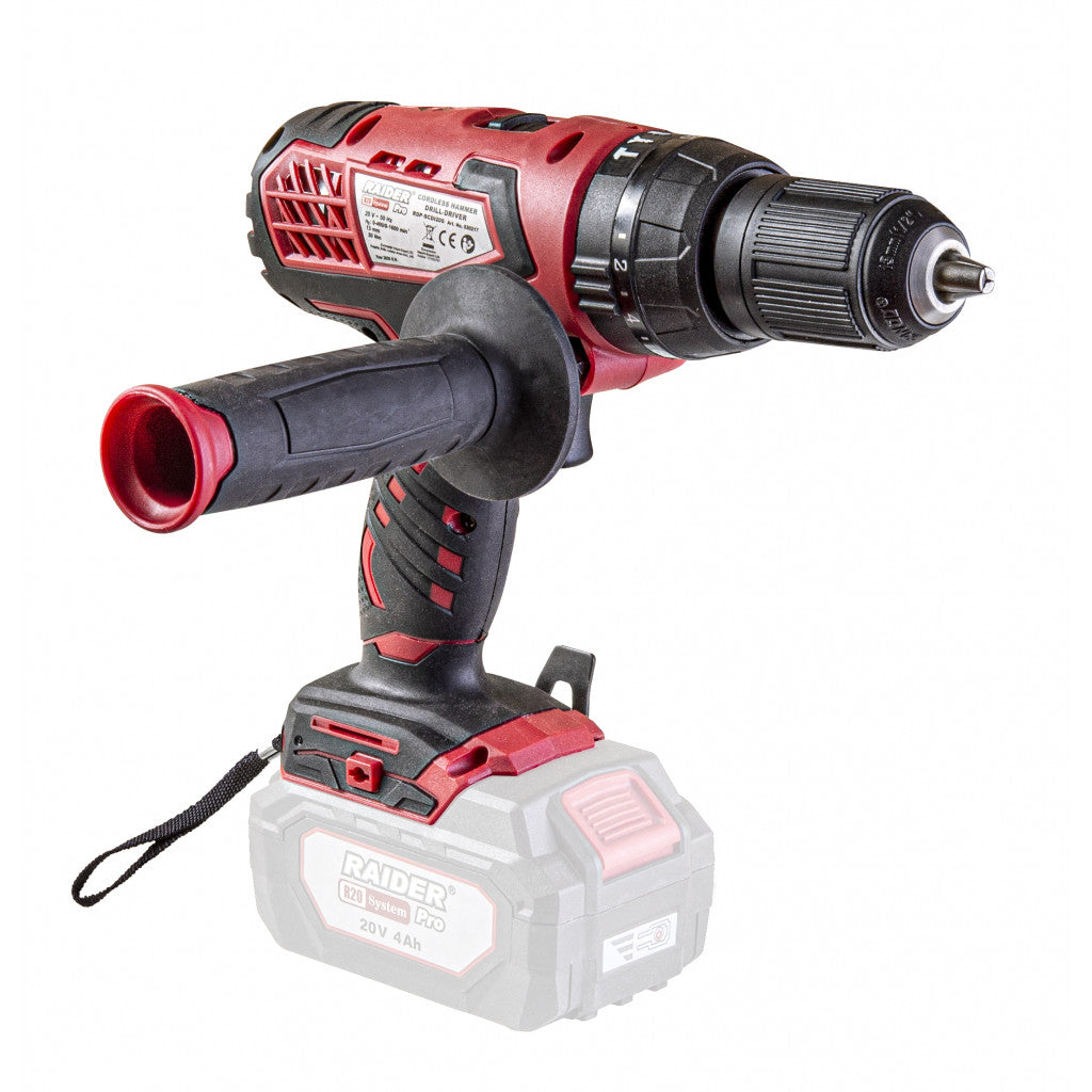 R20 Бормашина акум. 2-ск. 13mm 50Nm 20V Solo RAIDER PRO RDP-SCDI20S - снимка 2