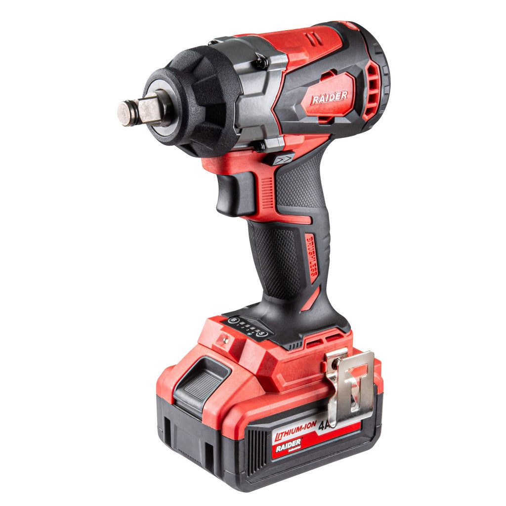 Гайковерт ударен безч. 20V 4-ск.4Ah 480Nm1/2"куфар RAIDER INDUSTRIAL RDI-IBW04 - снимка 2