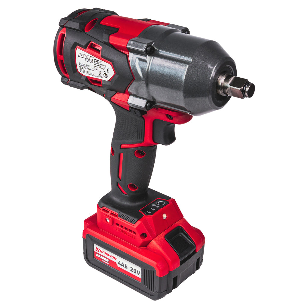 Гайковерт ударен безч. 20V 3-ск.4Ah 700Nm1/2"куфар RAIDER INDUSTRIAL RDI-IBW05 - снимка 2