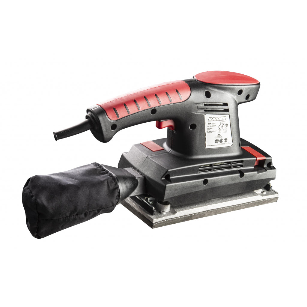 Виброшлайф 380W 115х230mm рег. обор. RAIDER PRO RDP-SA27 Black edition - снимка 2
