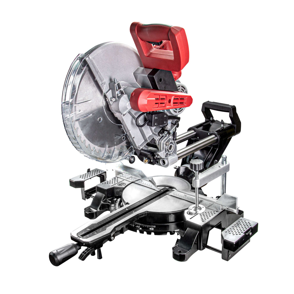 Циркуляр наст. Ø305mm 2.1kW двустр. накланяне лазер RAIDER PRO RDP-MS12 - снимка 2