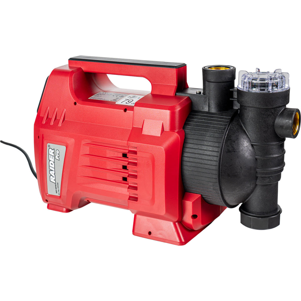 Помпа водна 1100W 1" 77L/min 45m воден филтър LCD RAIDER PRO RDP-WP80 - снимка 2
