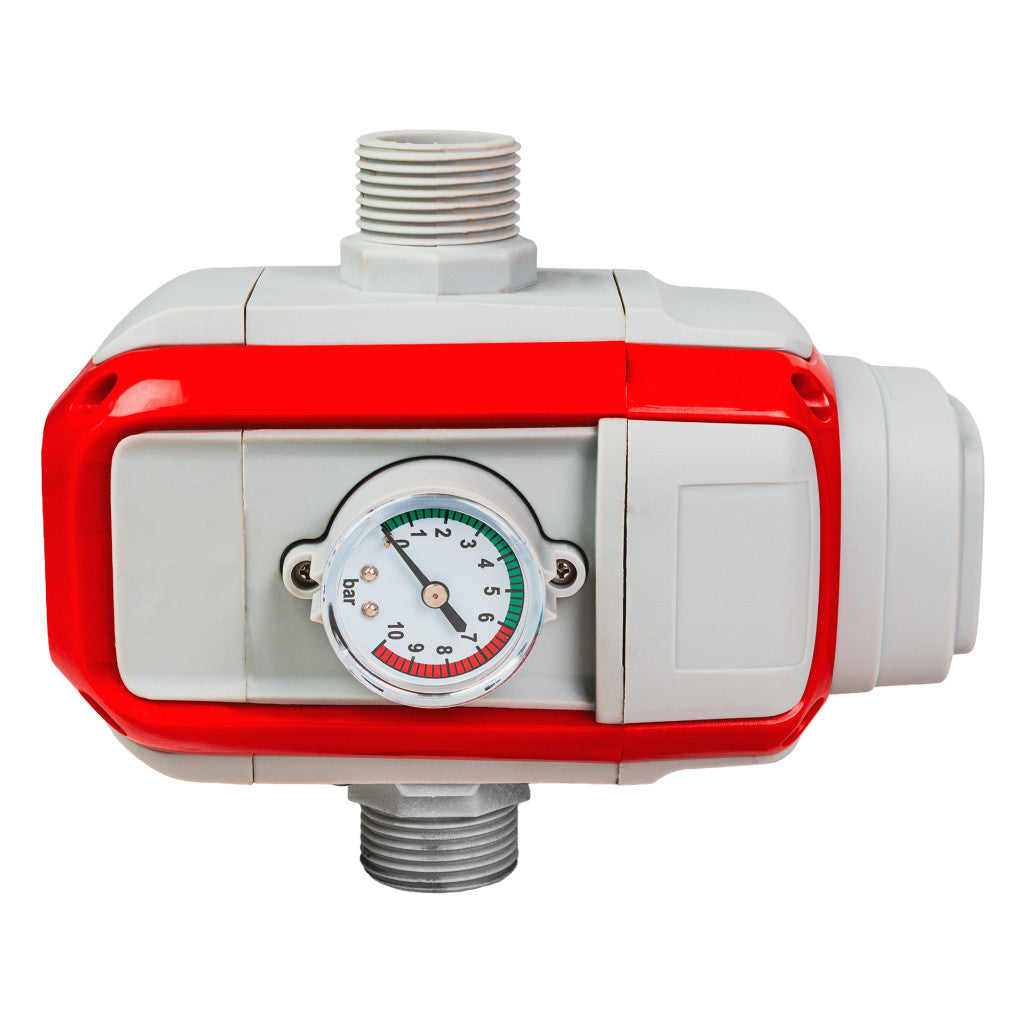 Пресостат електронен 2.2kW 1"M 80°C рег. манометър RD-EPC08 - снимка 2