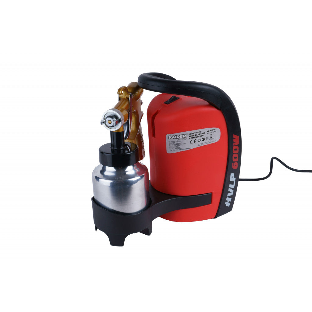 Пистолет за боя 600W ø1.8mm 1L компр.мет.пистолет RAIDER RD-SGC04 - снимка 2