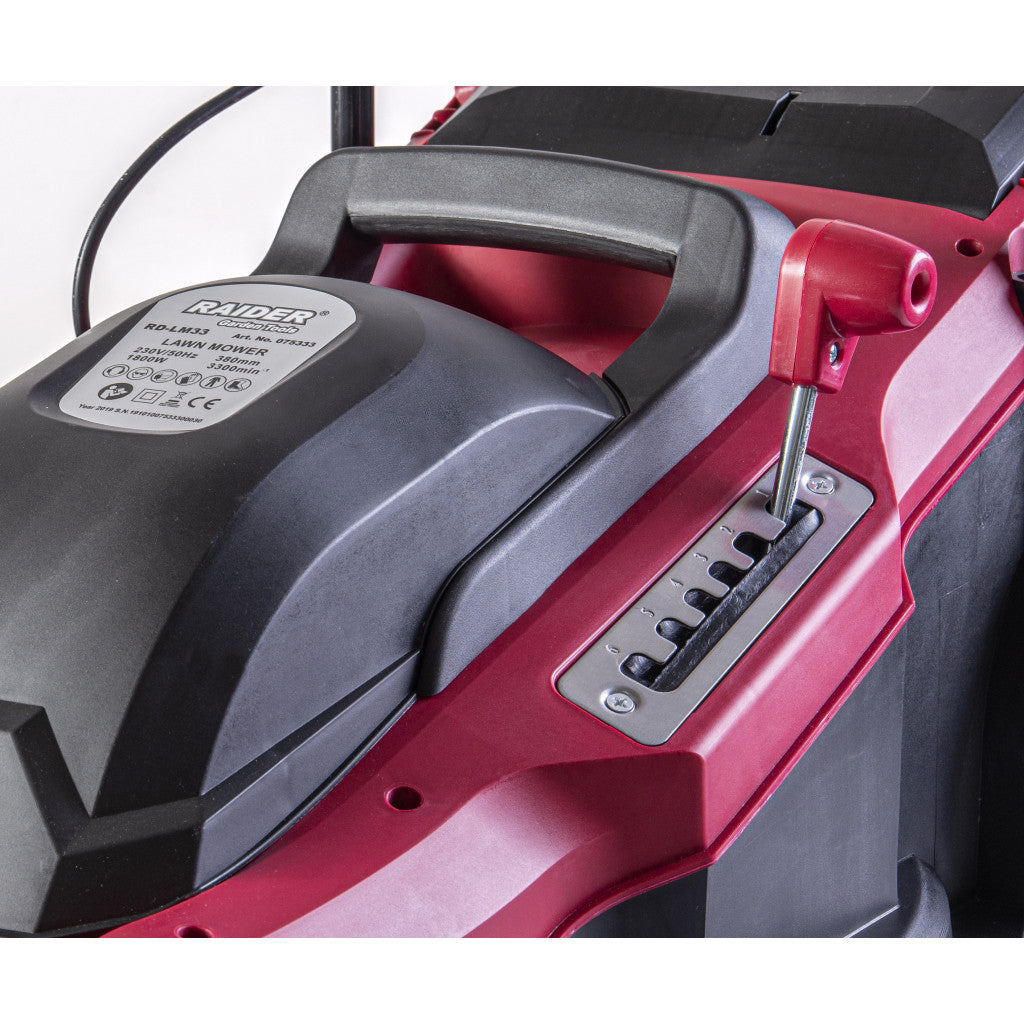 Косачка 1800W 38cm 50L 6 ст. 800m2 RAIDER RD-LM33 - снимка 2